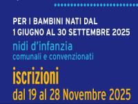 NIDI D'INFANZIA: ISCRIZIONI BAMBINI NATI DA GIUGNO AD OTTOBRE 2025